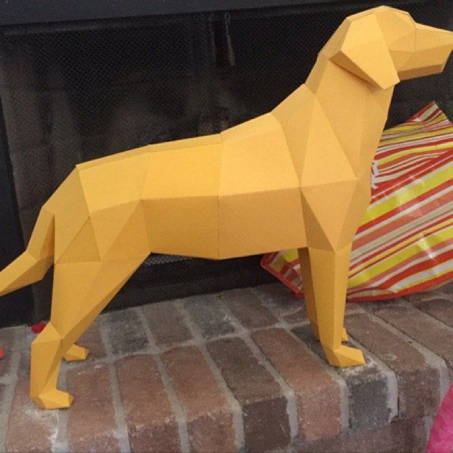 Labrador Dog Printable Papercraft Template Man s Best 