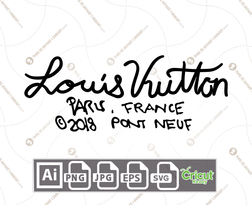 Louis Vuitton In Cursive Writing Inspired Vector Design 