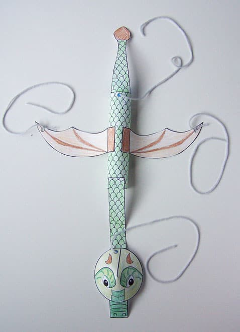 MAKE A PRINTABLE PAPER DRAGON PUPPET