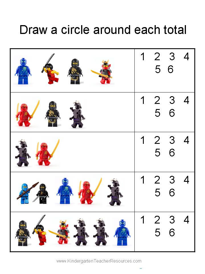 Ninjago Number Worksheets