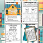 Printable Library Activities Coloring Pages Word