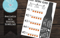 Printable Score Card And Beer Tasting Sheet For Your Next