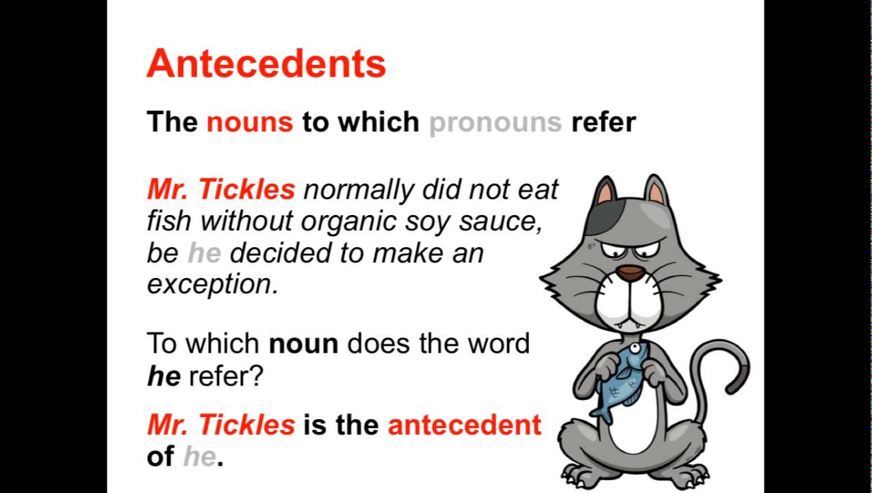 Pronouns And Antecedents Parts Of Speech App YouTube