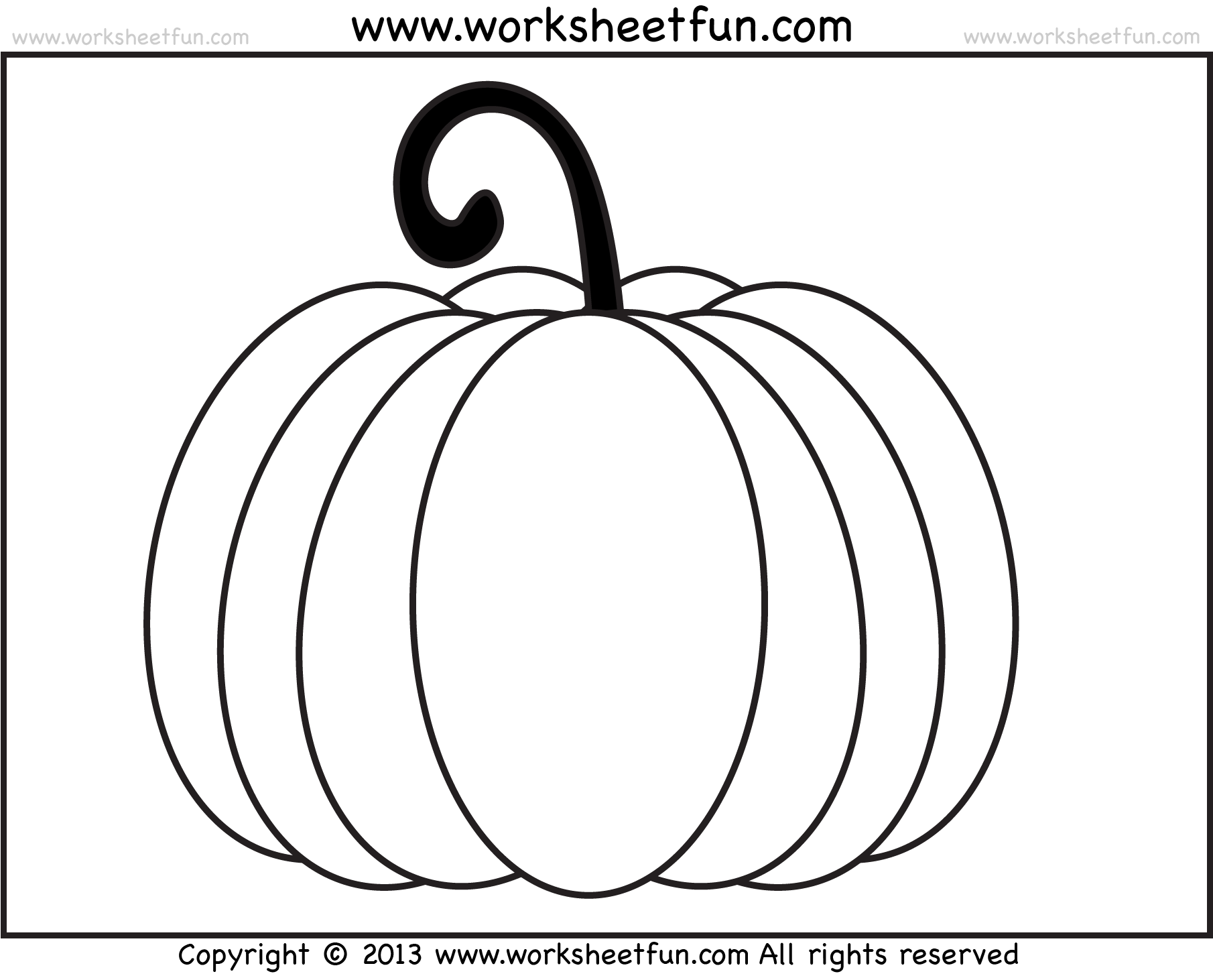 Pumpkin Coloring 3 Worksheets FREE Printable 