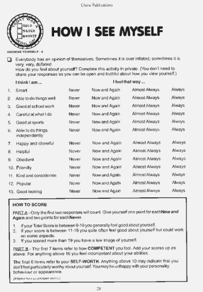 Self Esteem Worksheets Self Esteem Worksheet Pdf Newatvs 