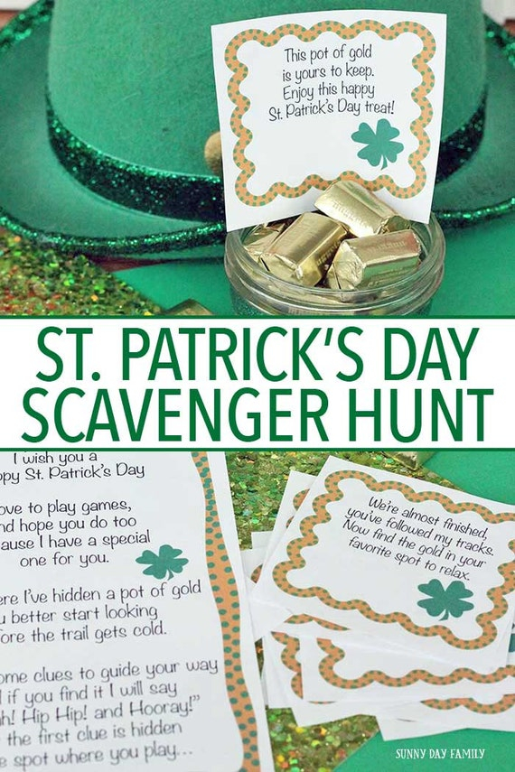 St Patricks Day Scavenger Hunt For Kids Pot Of Gold