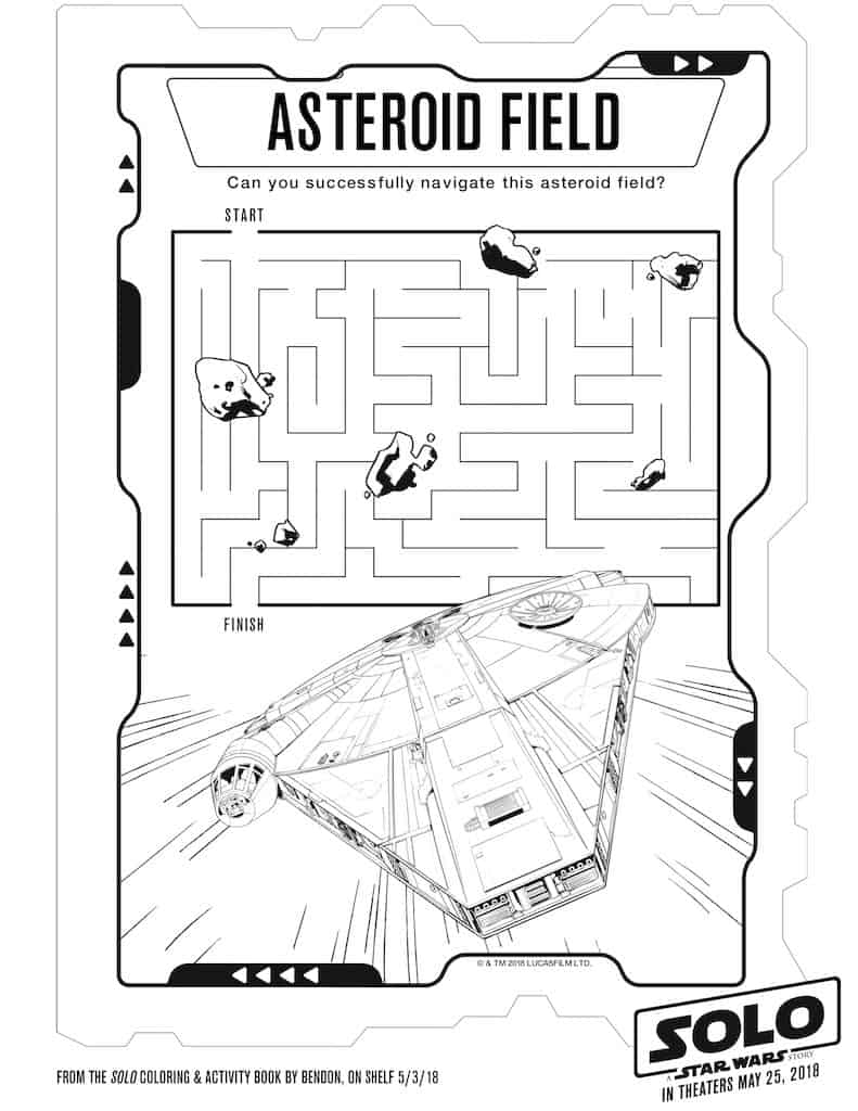 Star Wars SOLO Free Printable Activity Sheets Any Tots