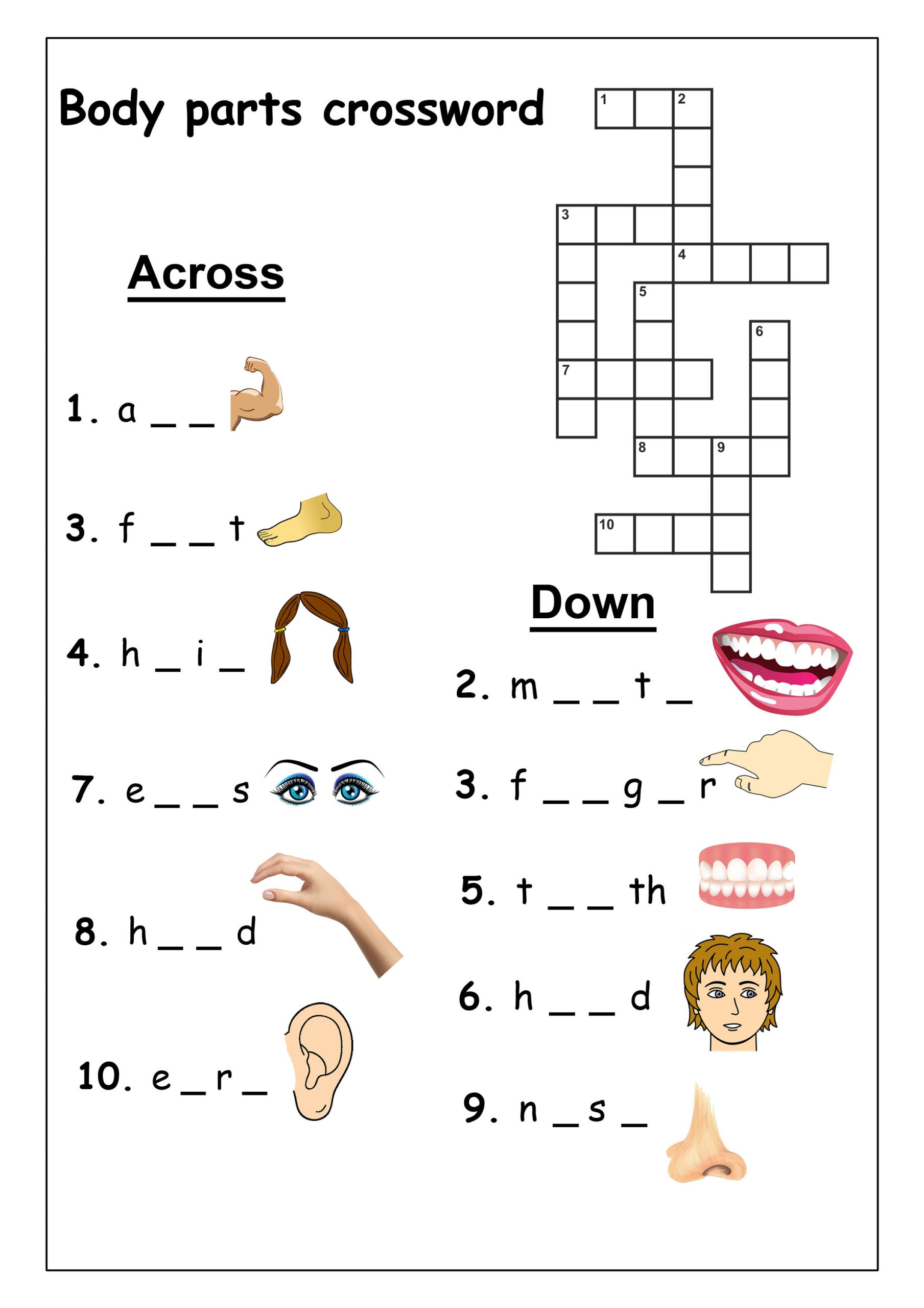 Very Easy Crossword Puzzles For Kids Activity Shelter