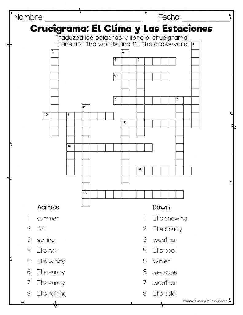 Very Easy Spanish Crossword Puzzles Rex Parker Does The 