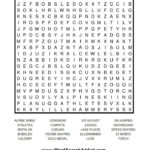 Winter Olympics Word Search Puzzle Word Search Puzzle