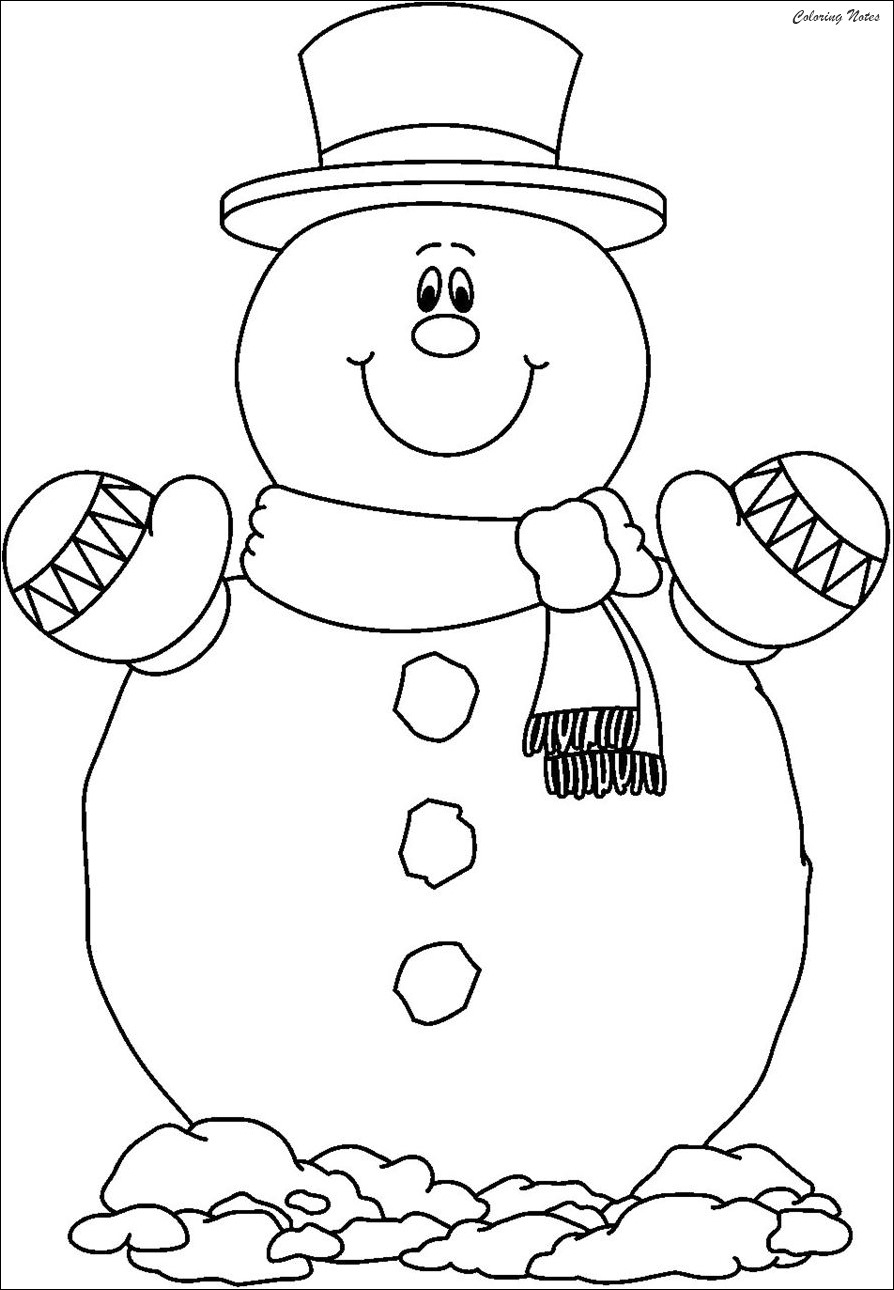 20 Cute Snowman Coloring Pages For Kids Easy Free And 