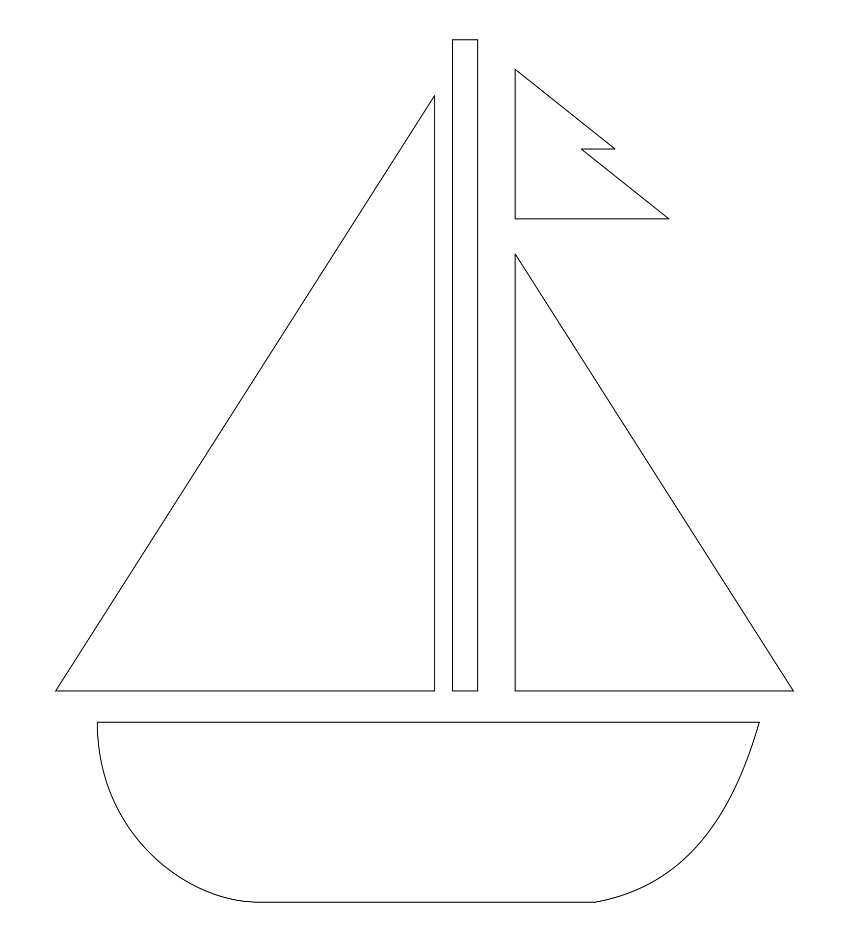 5 Best Free Printable Sailboat Stencils Printablee