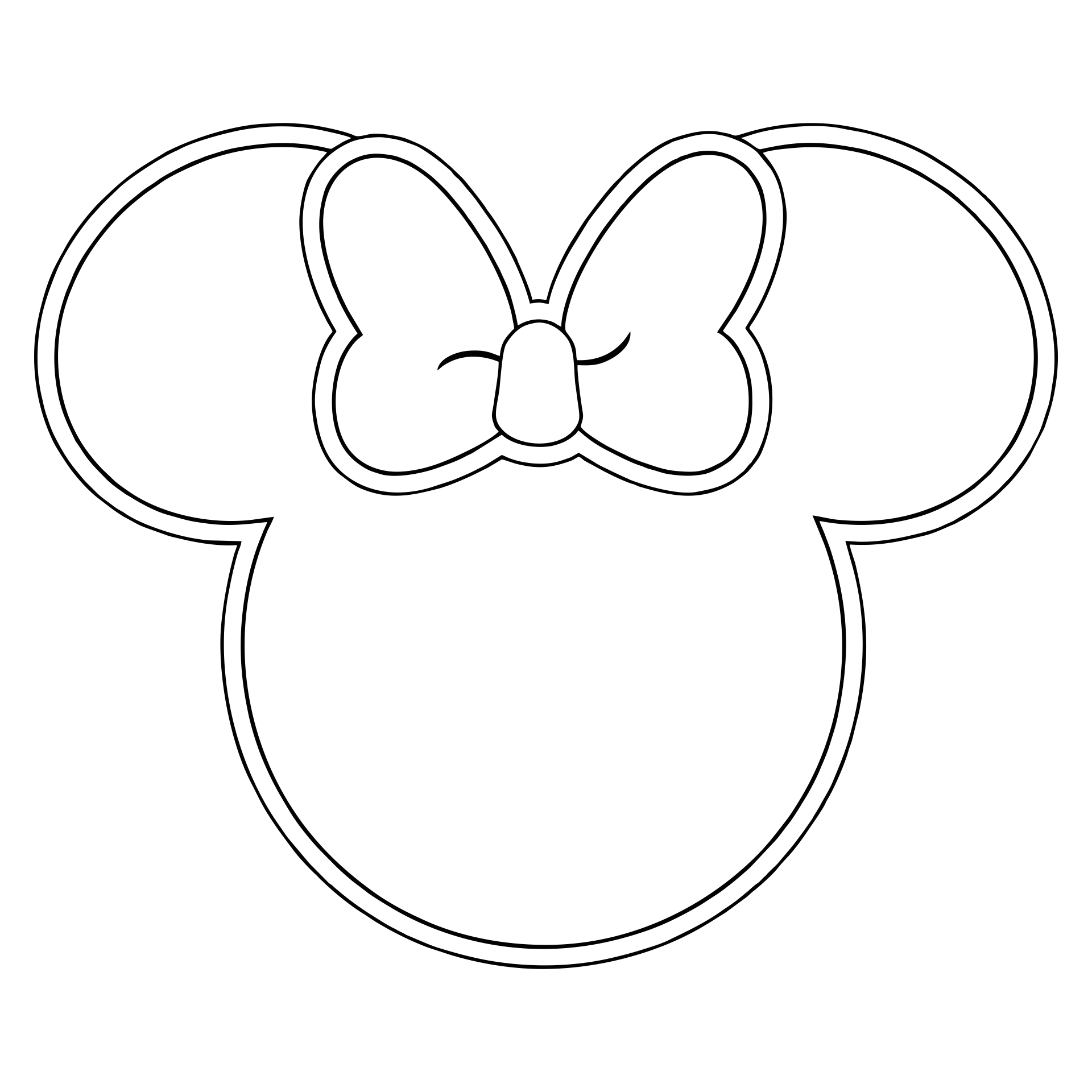 6 Best Minnie Mouse Stencil Printable Printablee