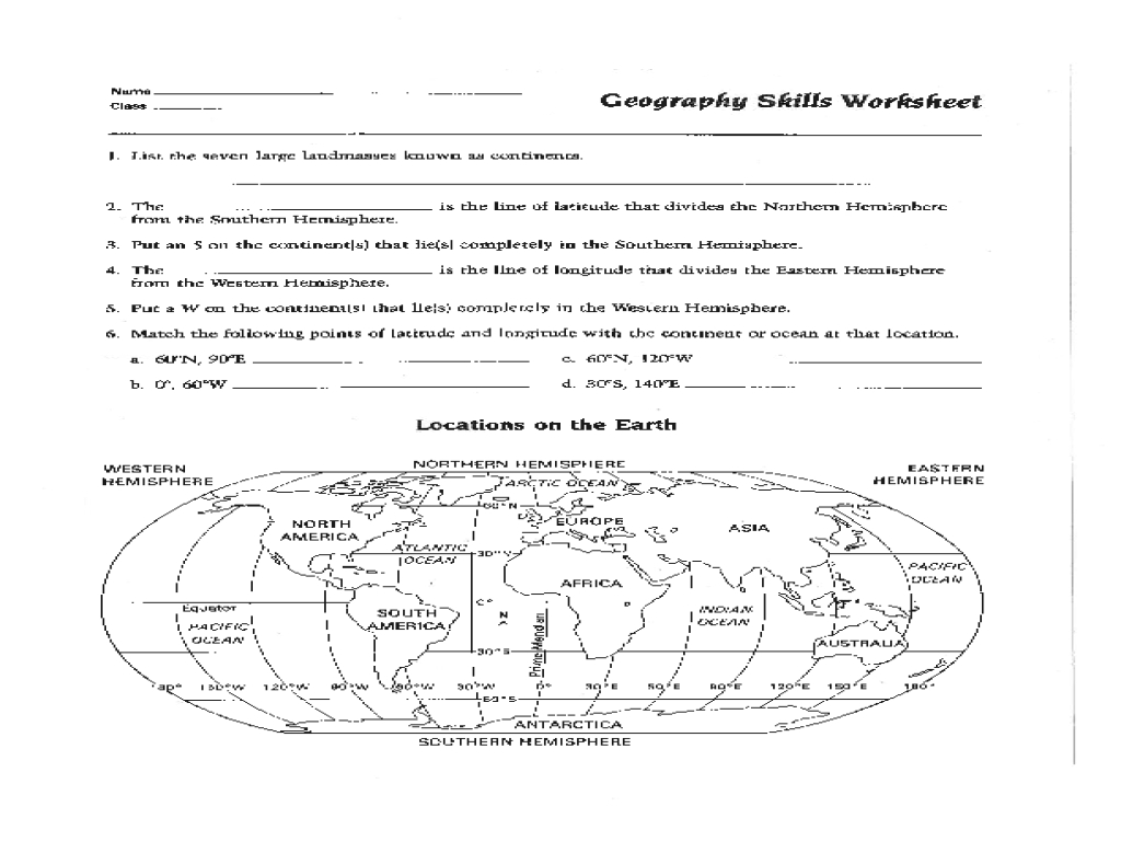 6Th Grade Map Skills Worksheets Printable Printable Maps