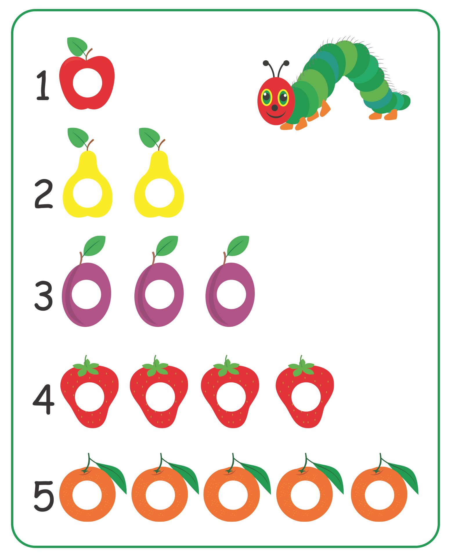 7 Best Caterpillar Dot Art Printables Printablee