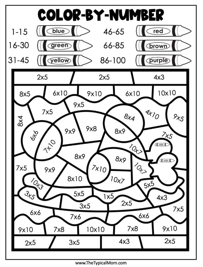 8 Free Thanksgiving Color By Number Printables Easy 