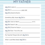 All About My Dad A Printable Father S Day Questionnaire