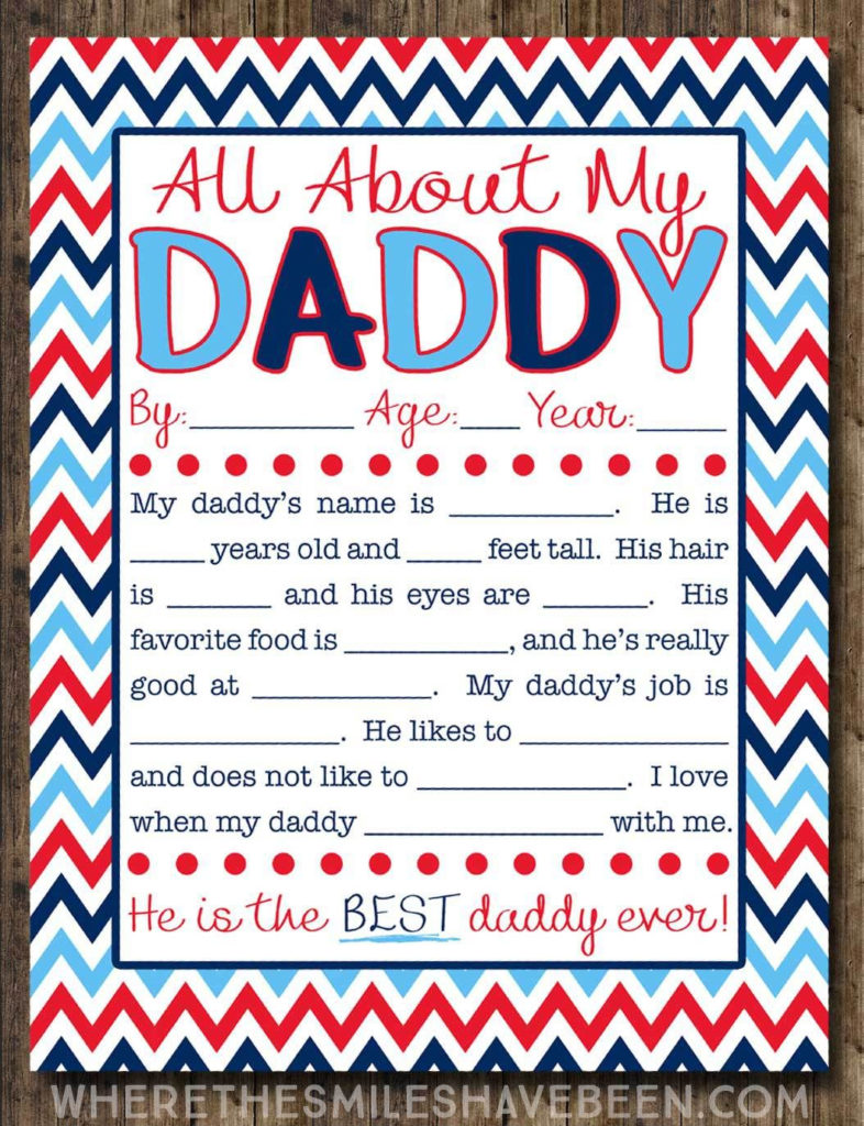 All About My Daddy Interview With FREE Printable Father