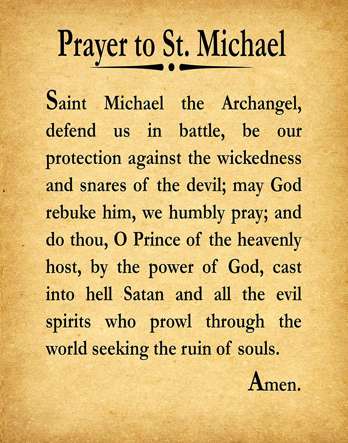 Amazon Wallbuddy Prayer To St Michael The Archangel 