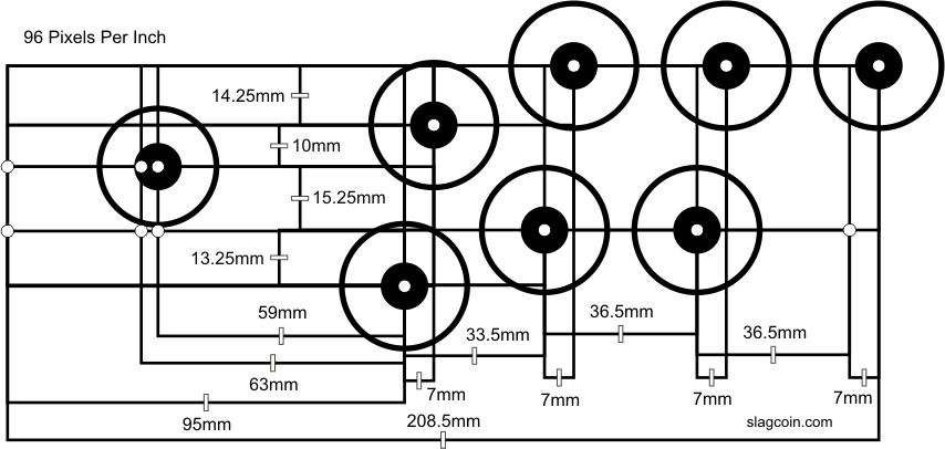 Button Spacing Template Arcade Buttons Arcade Control Panel Panel 