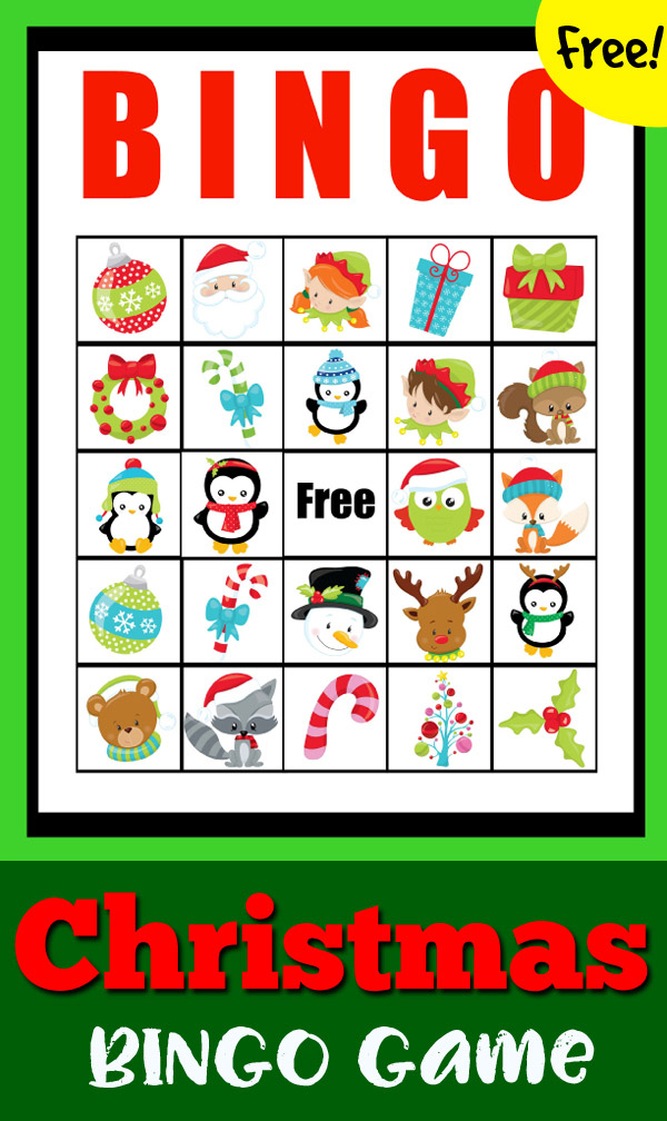 Christmas BINGO Game Totschooling Toddler Preschool 