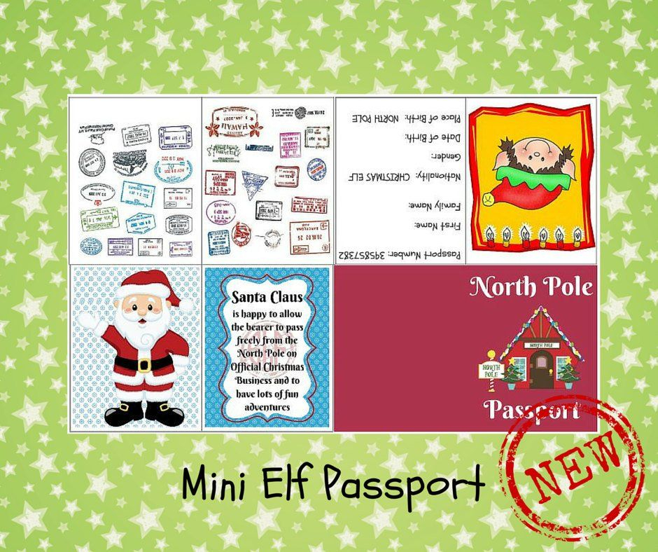 Christmas Elf Passport Printable Elf Passport Elf Printable Etsy 