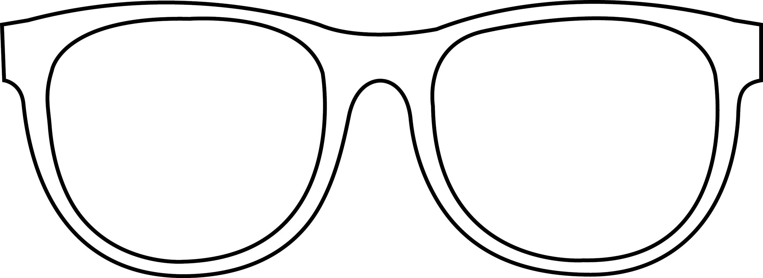 Coloring Pages Of Glasses Inspirant Sunglasses Clipart Black And White 