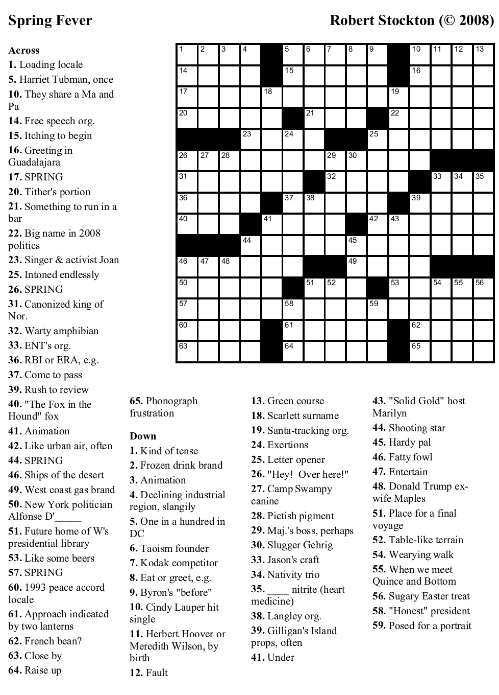 Crossword Puzzles Free Printable With Answers New York Times Sunday 