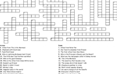 Disney Crossword Puzzles Printable For Adults Printable Template 2021