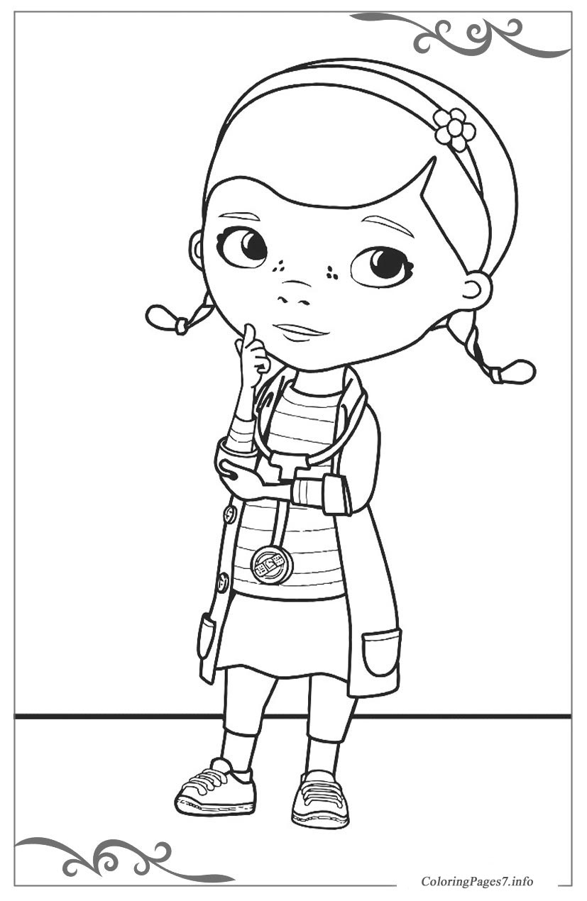 Doc McStuffins Download Coloring Page For Your Little Ones