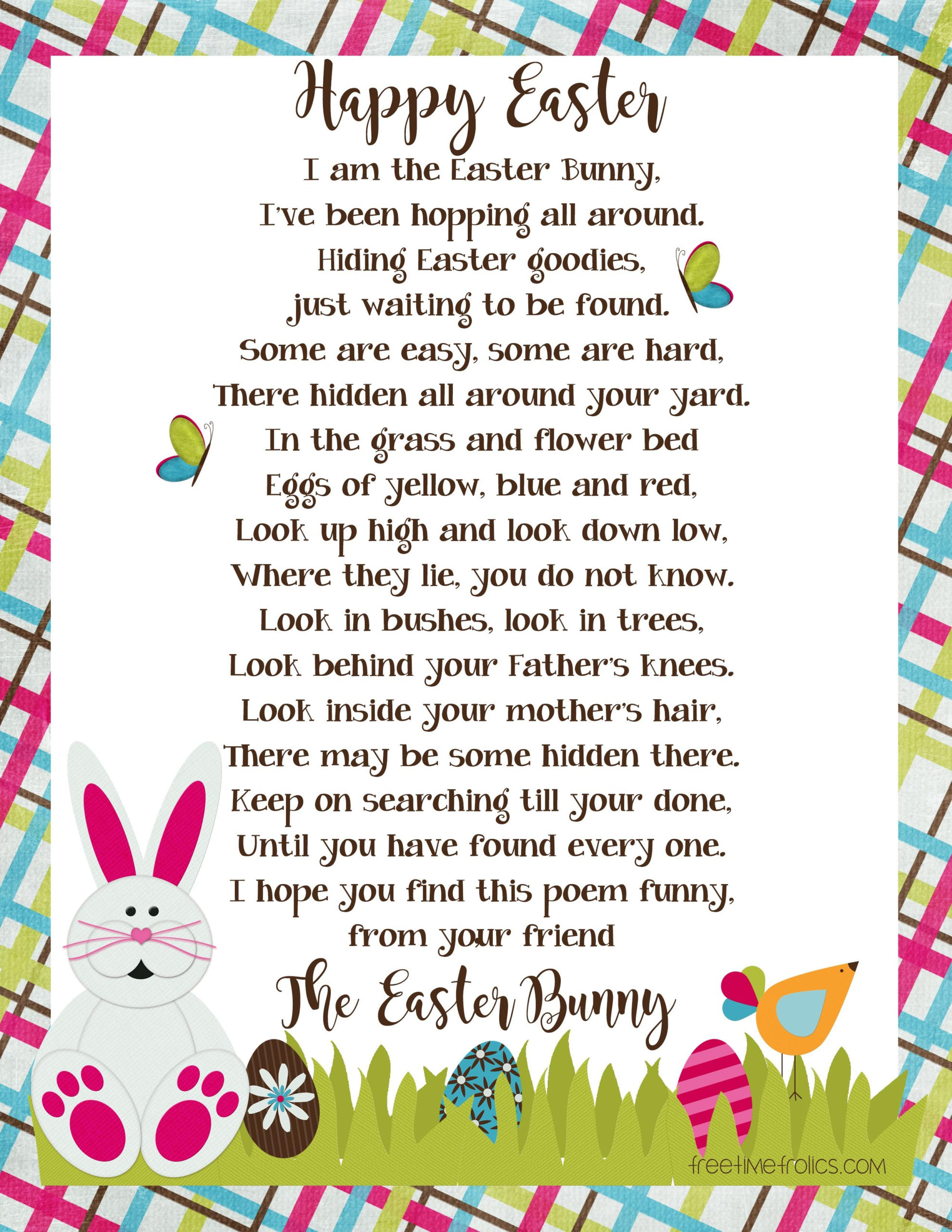 Easter Bunny Letter Image Free Time Frolics Easter Bunny Letter 