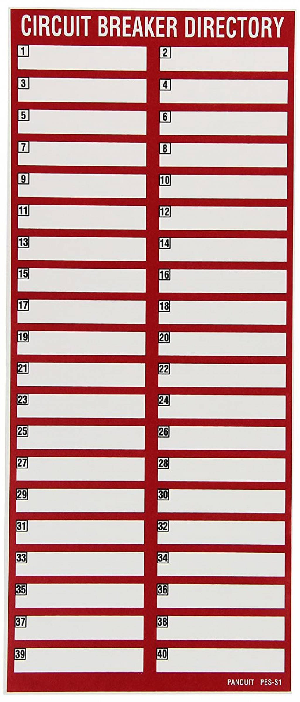 Free Printable Electrical Panel Labels