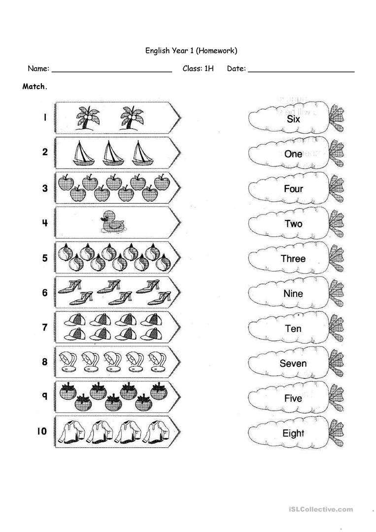 English Primary 1 Worksheet Free ESL Printable 