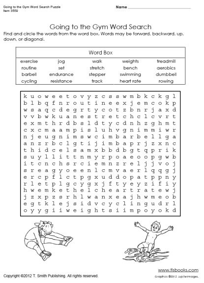 Fitness Worksheets For Elementary Students Worksheets Master