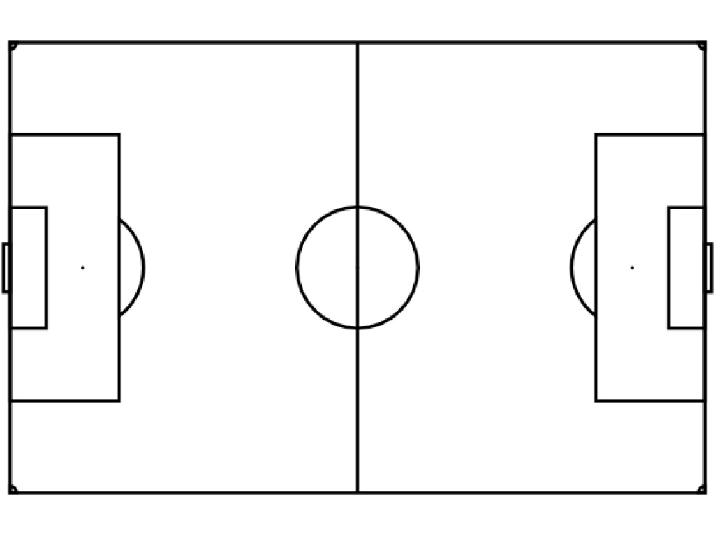 Football Pitch Black And White Clip Art Library