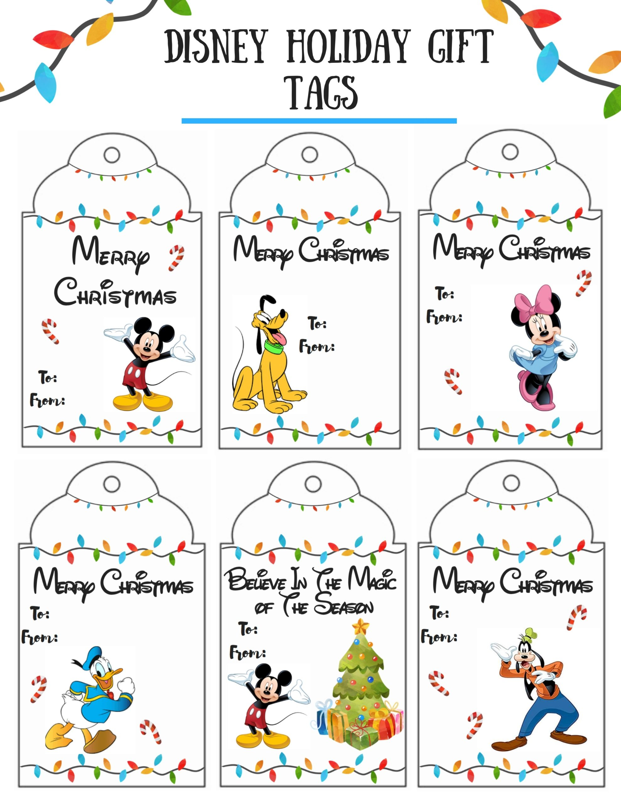 FREE Printable Disney Gift Tags For Christmas Frozen 