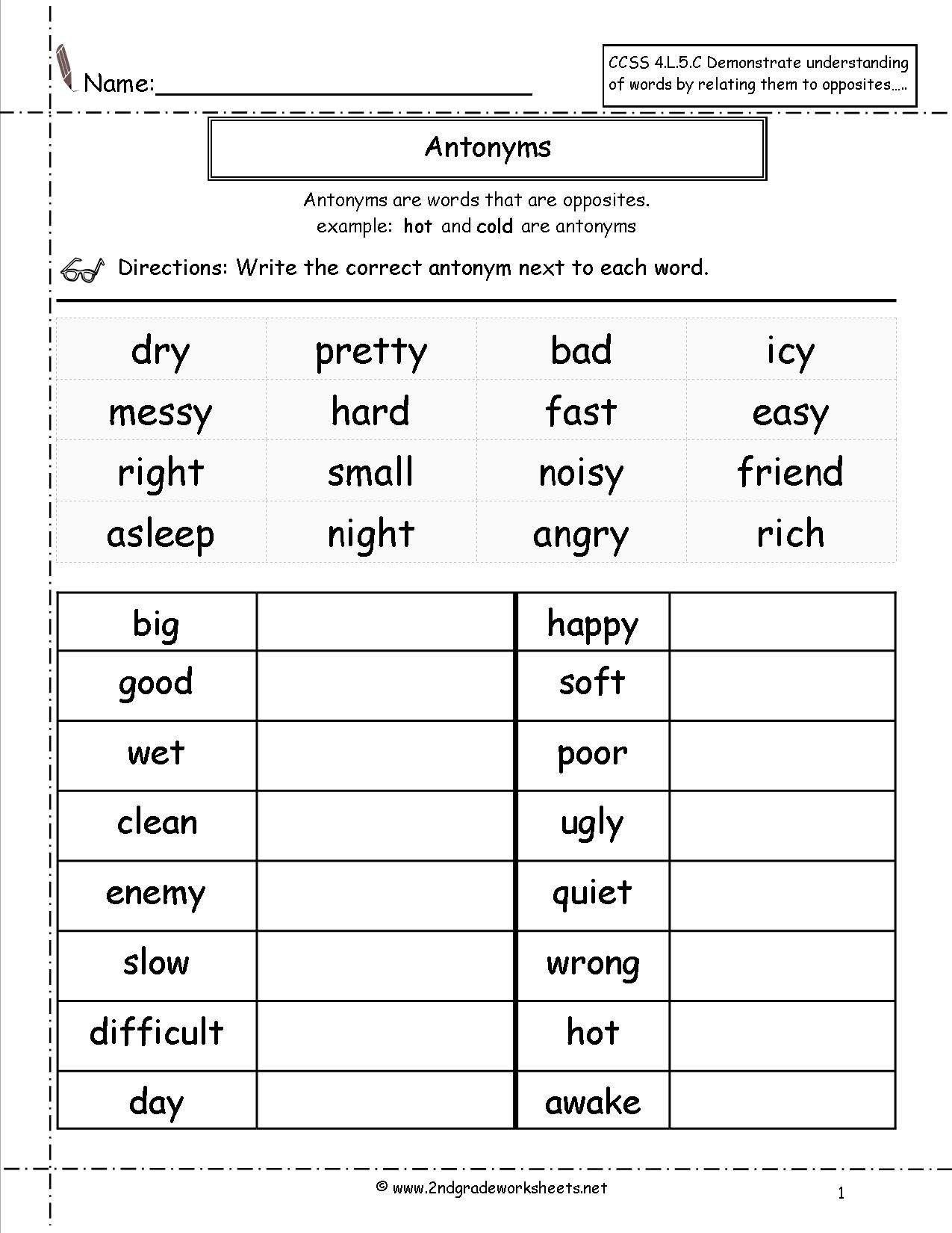 Free Printable Grammar Worksheets For 2Nd Grade Free 