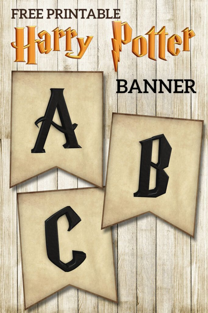 Free Printable Harry Potter Banner Letters Paper Trail