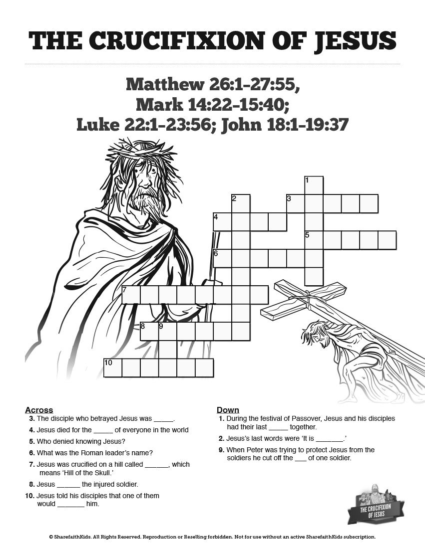 Free Printable Sunday School Crossword Puzzles Free 