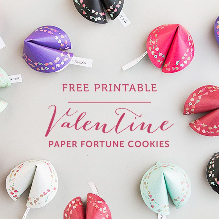 Free Printable Valentine Paper Fortune Cookies Valentine 