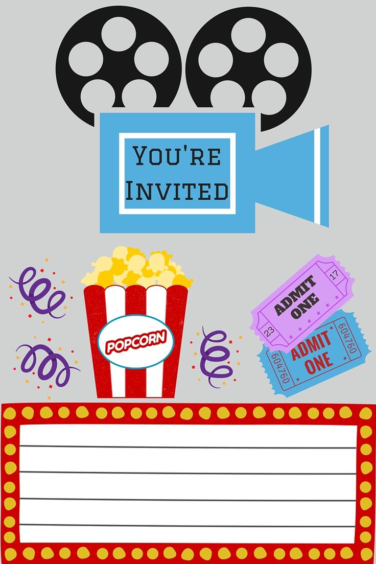 FREE PRINTABLES PRINTABLE MOVIE NIGHT INVITE Movie Party 