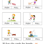 FREE Push And Pull Clip Card Printables For Learning About