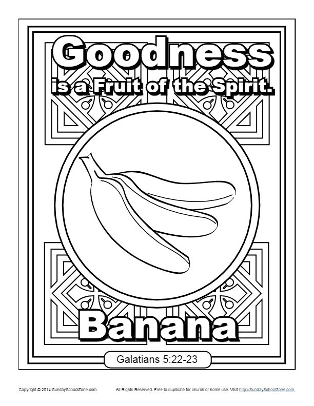 Fruit Of The Spirit For Kids Goodness Coloring Page In 