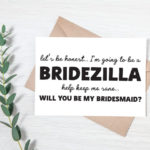 Funny Bridesmaid Proposal Cards Funny Bridesmaid