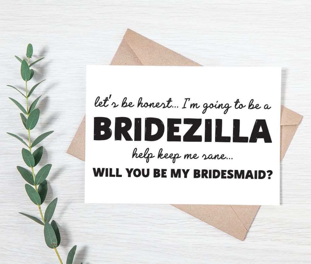 Funny Bridesmaid Proposal Cards Funny Bridesmaid 