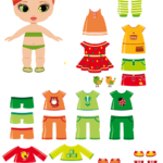 Girl Paper Doll With Summer Clothes Free Printable Papercraft Templates