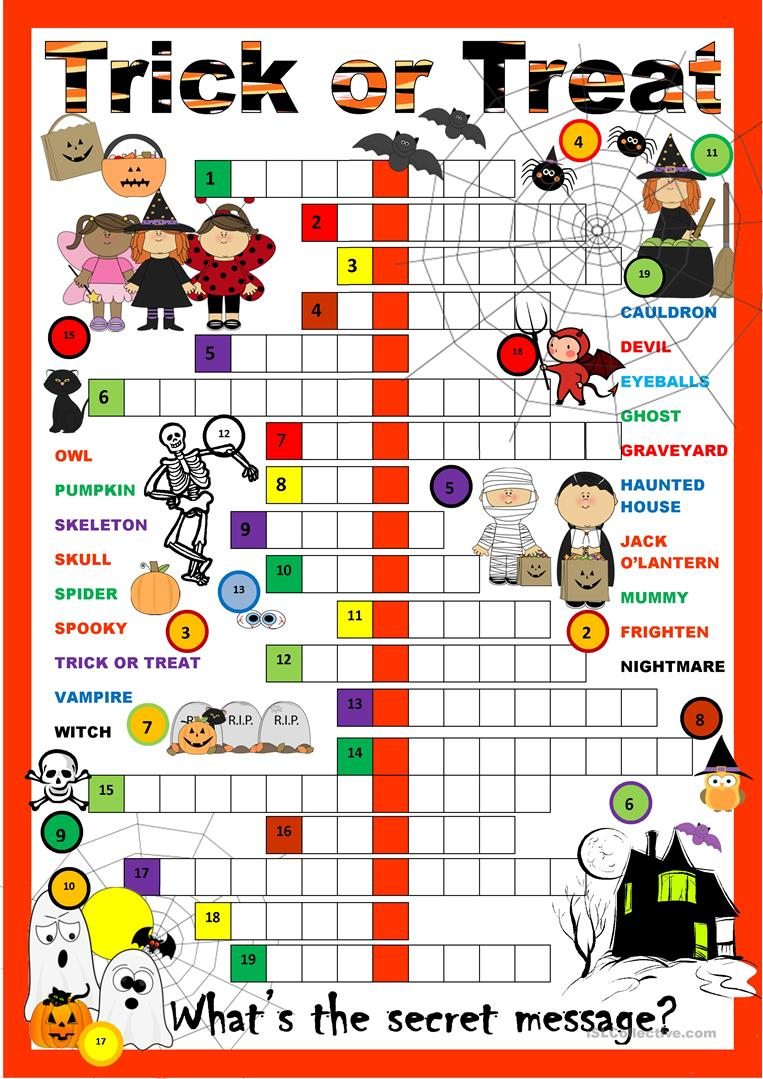 Halloween Crossword Puzzles For Adults Printable 