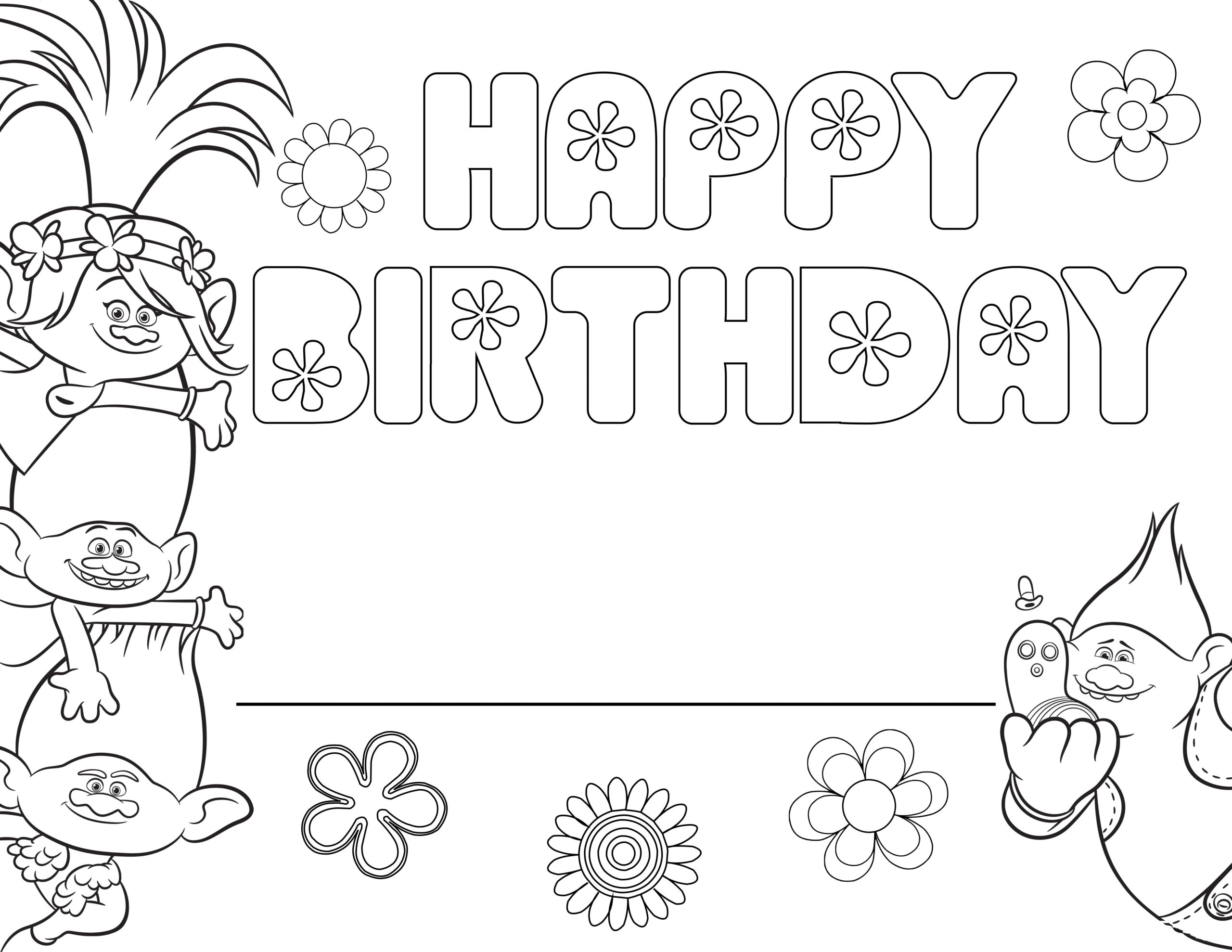 Happy Birthday Coloring Card New Collection 2020 Free 