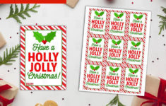 Have A Holly Jolly Christmas Favor Tags Gingerbread Man Tags Happy