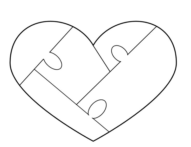 Heart Puzzle Template Free To Use Kids Crafts Free